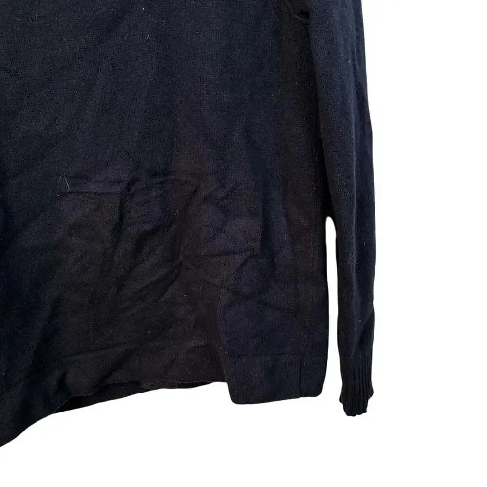 Banana Republic Merino Wool Cardigan Navy Gray Preppy Officecore Medium